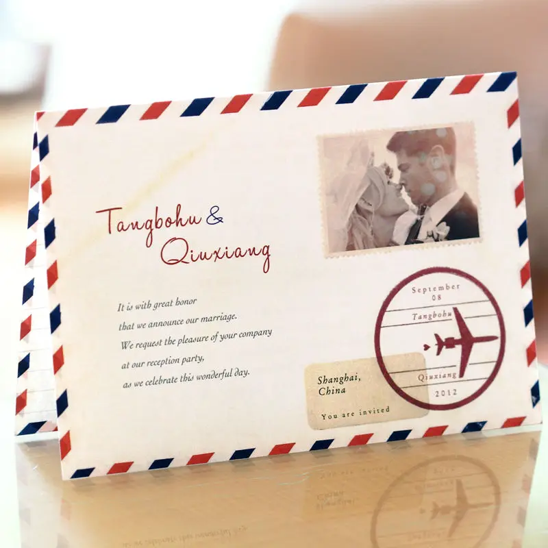 White Postcard Style Folded Photo Invitations Wedding White Postcard Style Folded Photo Invitations Wedding Cards Customized Color Printing 50 Pcs Lot Free Shipping On Aliexpress Alibaba