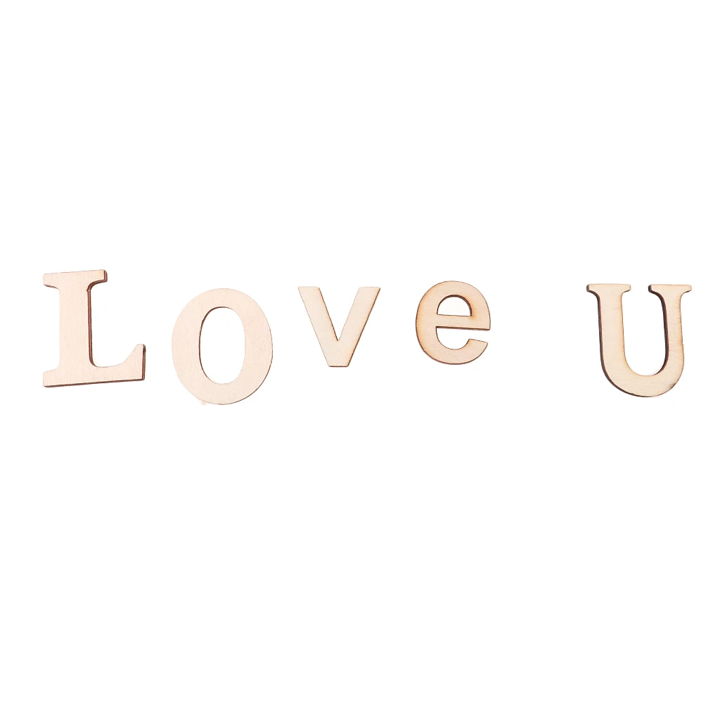 52pcsUnfinished Wooden Capital Alphabet Letters Wood Lower Case Letters for Arts Crafts Kids Educational Toys