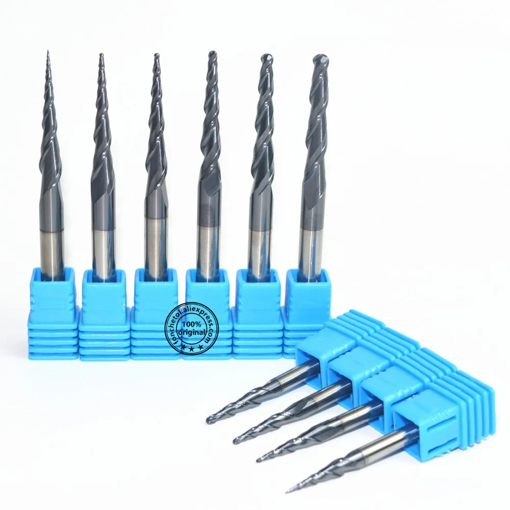 

Free shipping-5PCS,CNC milling cutter for wood,Tialn coated taper ball head end mill,spherical woodworking router bit,wood tool