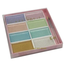 8 цветов aquarella тонкая вода сплошной цвет воды с жемчужной краской дорожный набор воды Набор цветных кисточек с красками для детей подарок