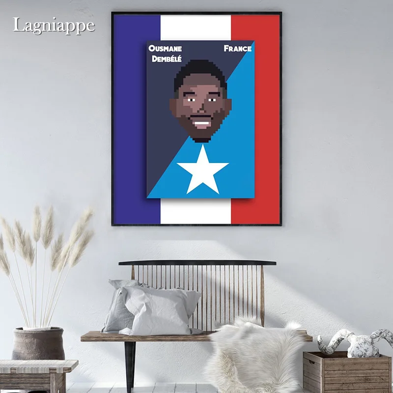 

Ousmane dembele French footballer modern Home Kids living Room Bedroom Decor Print Poster Picture Painting Wall Art Canvas