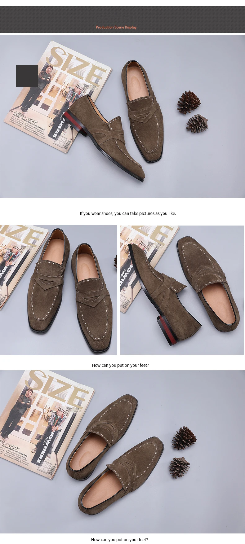 CIMIM/брендовая кожаная обувь мужские итальянские модельные туфли г. Высококачественные Офисные лоферы из флока, большие размеры, мужская обувь