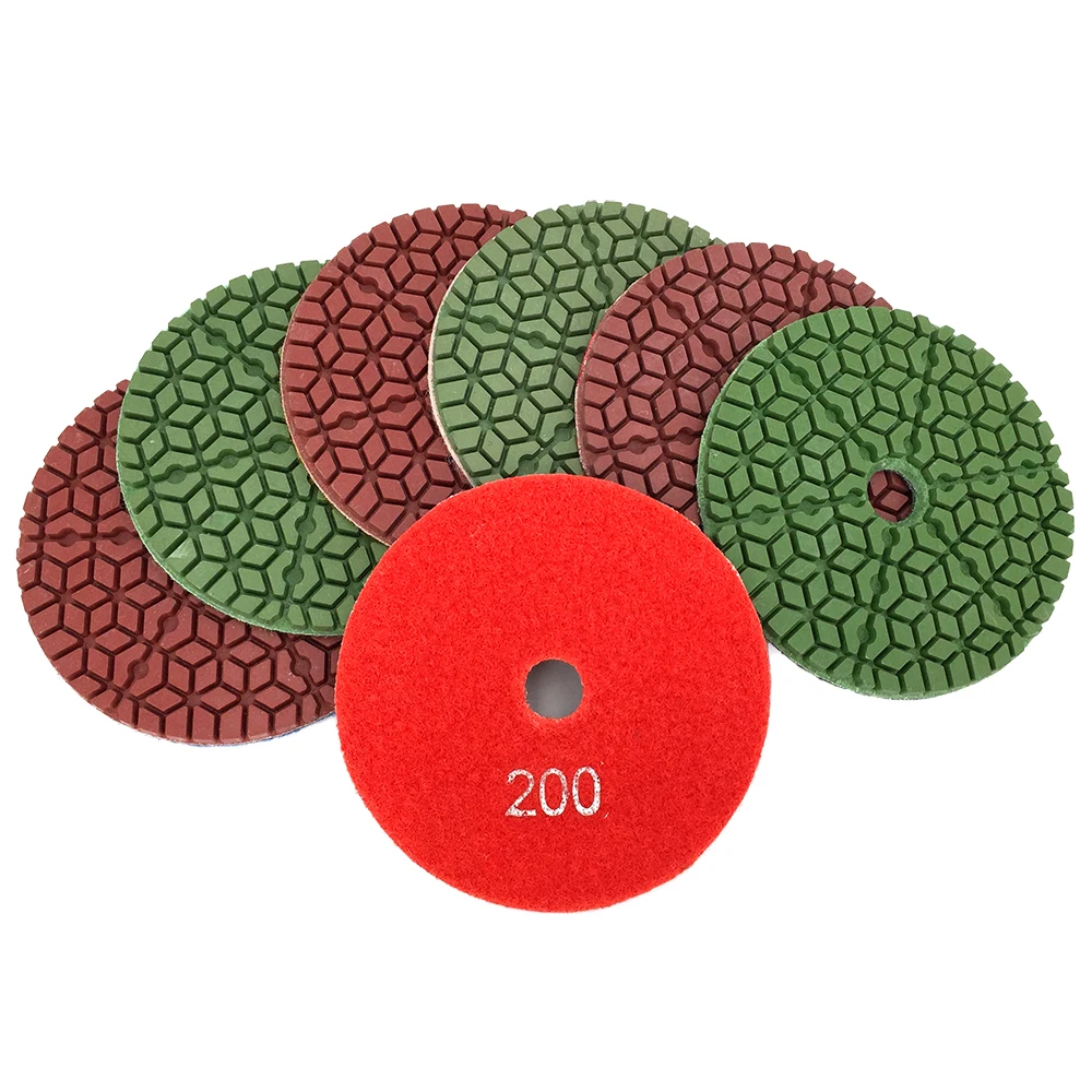 Free shipping 10Pcs/Set Marble Polishing Pad 4 Inches Diamond Sanding Disk For Granite 100mm Premium Wet Polishing Pads WPD11