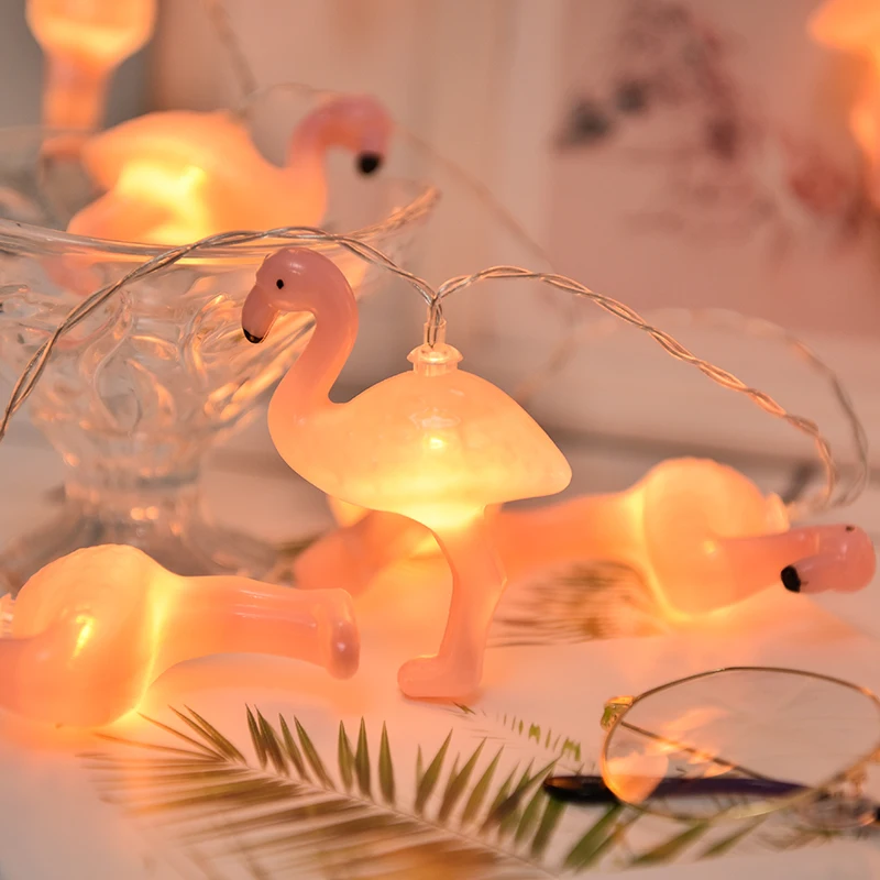 40Led Fairy Blue Unicorn Whale Flamingo Battery Plug String Light Luminaria 6m LED Decor For Christmas Garland Wedding gerlyanda