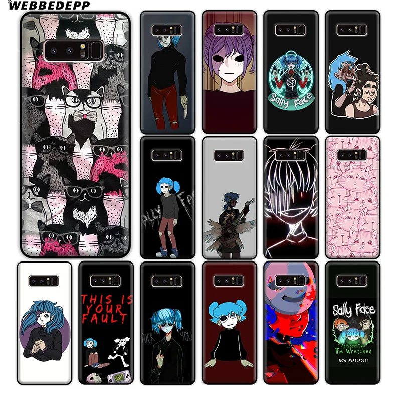 WEBBEDEPP Sally Face Game Soft Silicone Case for Samsung Galaxy A9 A8 A7 A6 Plus 2018 A5 A3 2017 2016 Note 9 8 |