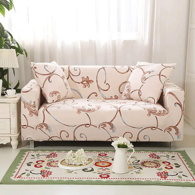 Flower Design Elastic L Shaped Sofa Cover Love Seat Universal Flower Design Elastic L Shaped Sofa Cover Love Seat Universal Stretch Funda Sectional Armchair Covers