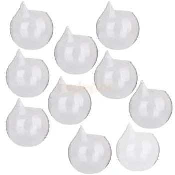 

10Pieces Hanging Glass Hydroponic Flower Vase Terrarium Container HomeOffice Garden Decor