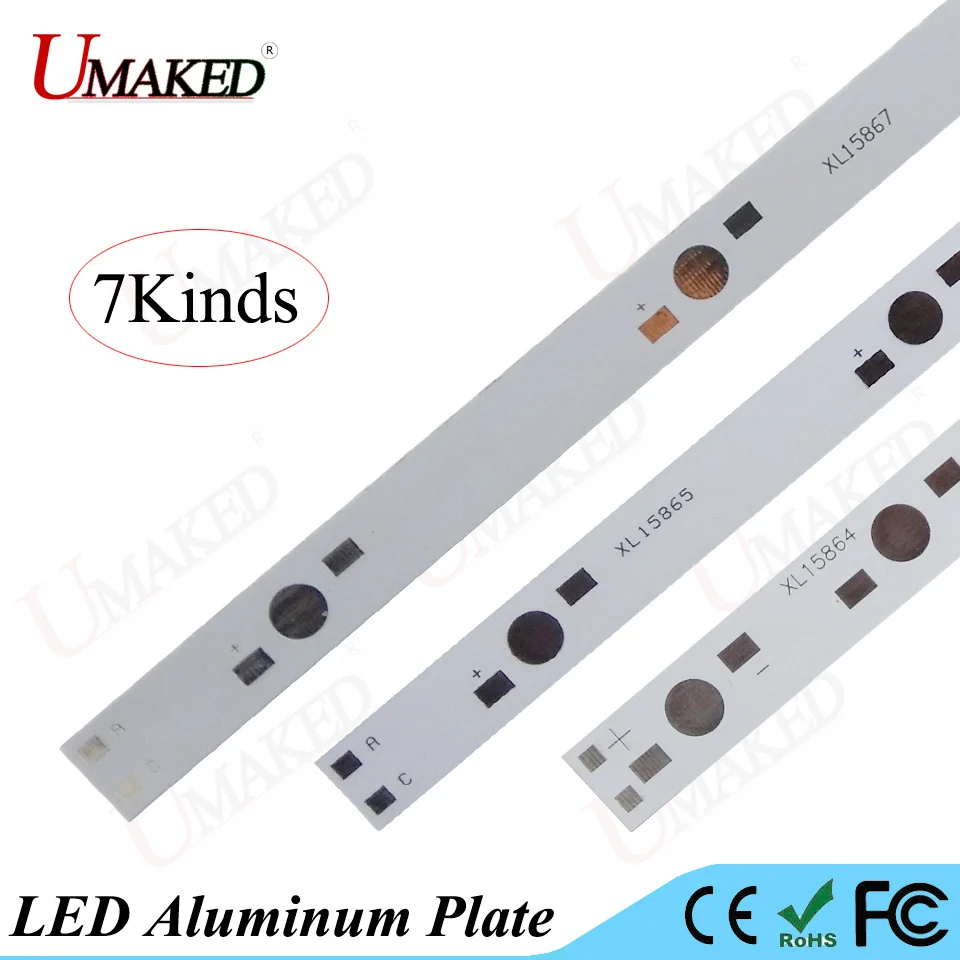 

High power 1W3W5W LED aluminum plate 800 1000 1200MM leds install LED PCB Board 8 15 18 22 30 35 LEDs Aquarium tube Grow light