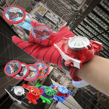 5 стилей перчатки пусковой установки Фигурка Человека-паука Бэтмена стреляющая Игрушка Дети мальчик мультфильм головоломка игрушка