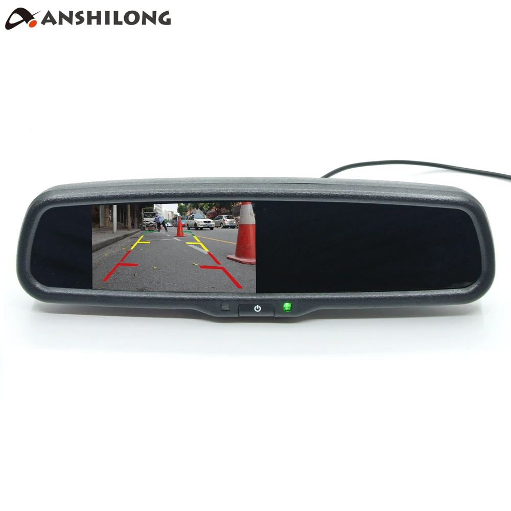 ANSHILONG универсальное автомобильное зеркало заднего вида 4 3 &quotTFT ЖК | Мониторы для авто -32857955797