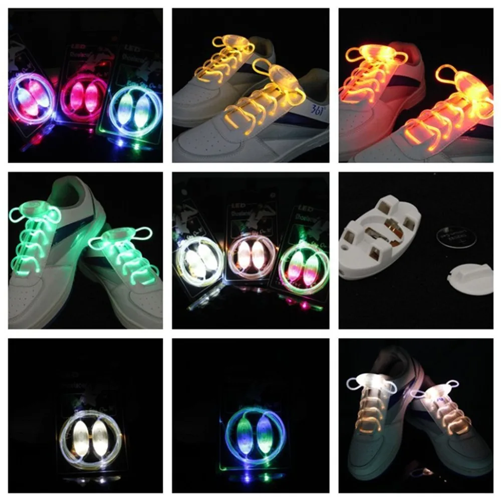 

led shoelaces Light Night Safety Warning LED Flash Light For Running Christmas Birthday Toys Children F0425