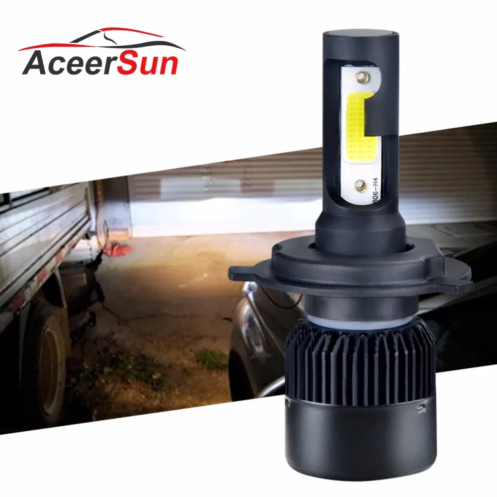 

1 pcs H7 LED Car Headlight Bulb 8000LM LED H4 H7 H11 9005 9006 9012 4300k 6500k COB Hight Low beam Fog light MINI 12V 72W 50000h