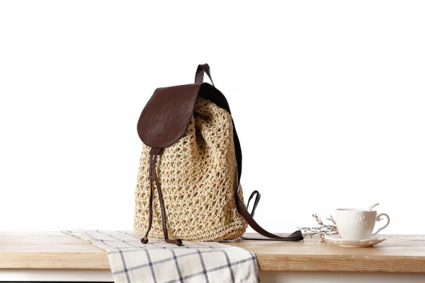 Повседневное Для женщин рюкзак с кулиской крышка соломенная сумка чешские ручной ведро сумка летние женские Большие путешествия пляжные