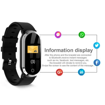

T1 Smart Wristbands Sport Fitness Bluetooth Bracelet Heart Rate Blood Pressure Monitor Tracker Watch Pedometer Bands