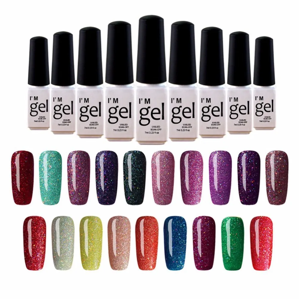 Гель лак для нейл арта УФ светодиодный ногтей Фольга клей Vernis Полупостоянный