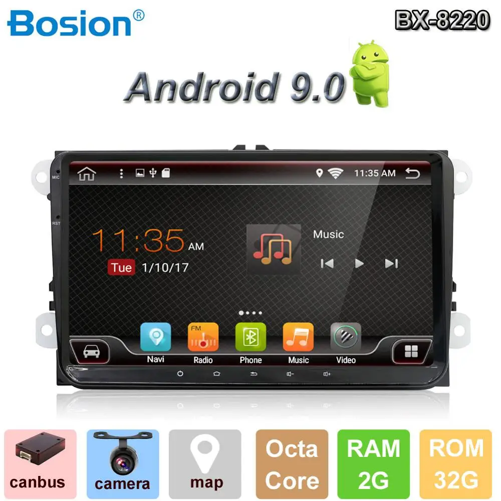 Bosion Android 10 2Din 9'⟊r Radio GPS автомобильный мультимедийный плеер для