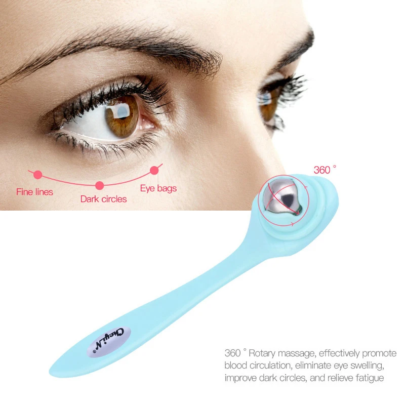 Manual Eyes Care Tool Eye Massage Pen Stainless Steel Roller Anti