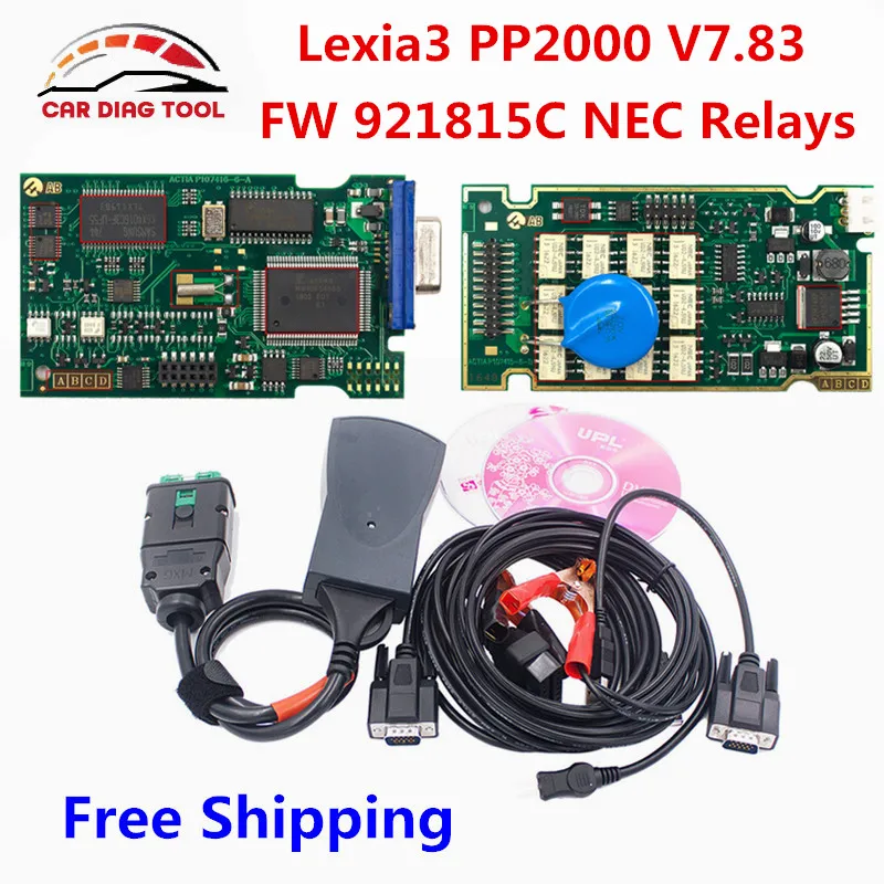 2018 Бесплатная доставка Diagbox V7.83 Lexia3 PP2000 прошивки 921815C Lexia 3 V48 V25 PSA XS Evolution OBD2