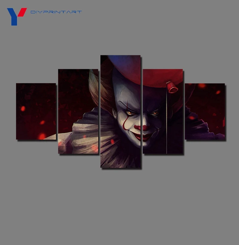 Постер из фильма Pennywise Clown It 5 панелей холст настенные художественные картины для
