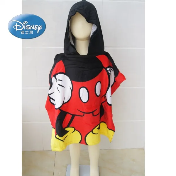 Disney/ хлопок, детское банное полотенце с капюшоном/пляжное полотенце для малышей, Красное Полотенце с рисунком Минни Микки Маус, мягкое полотенце-накидка для летнего класса - Цвет: Mickey mouse