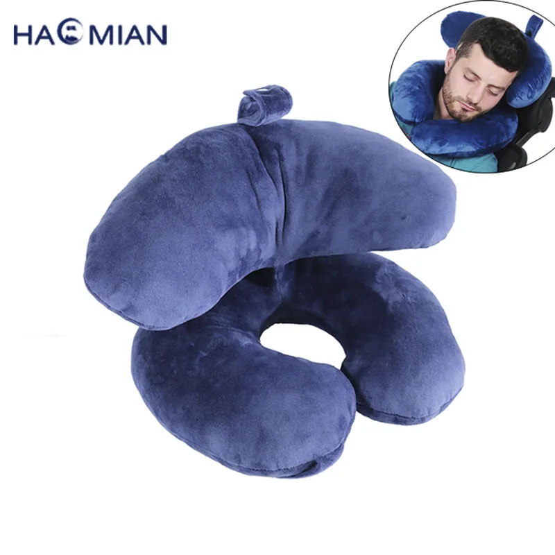 L027-Cotton Pillow Newest Design Travel Pillow For Airplanes,Car,Train,Office,School Nap U Shaped pillow & J Shaped Neck Pillow (1)