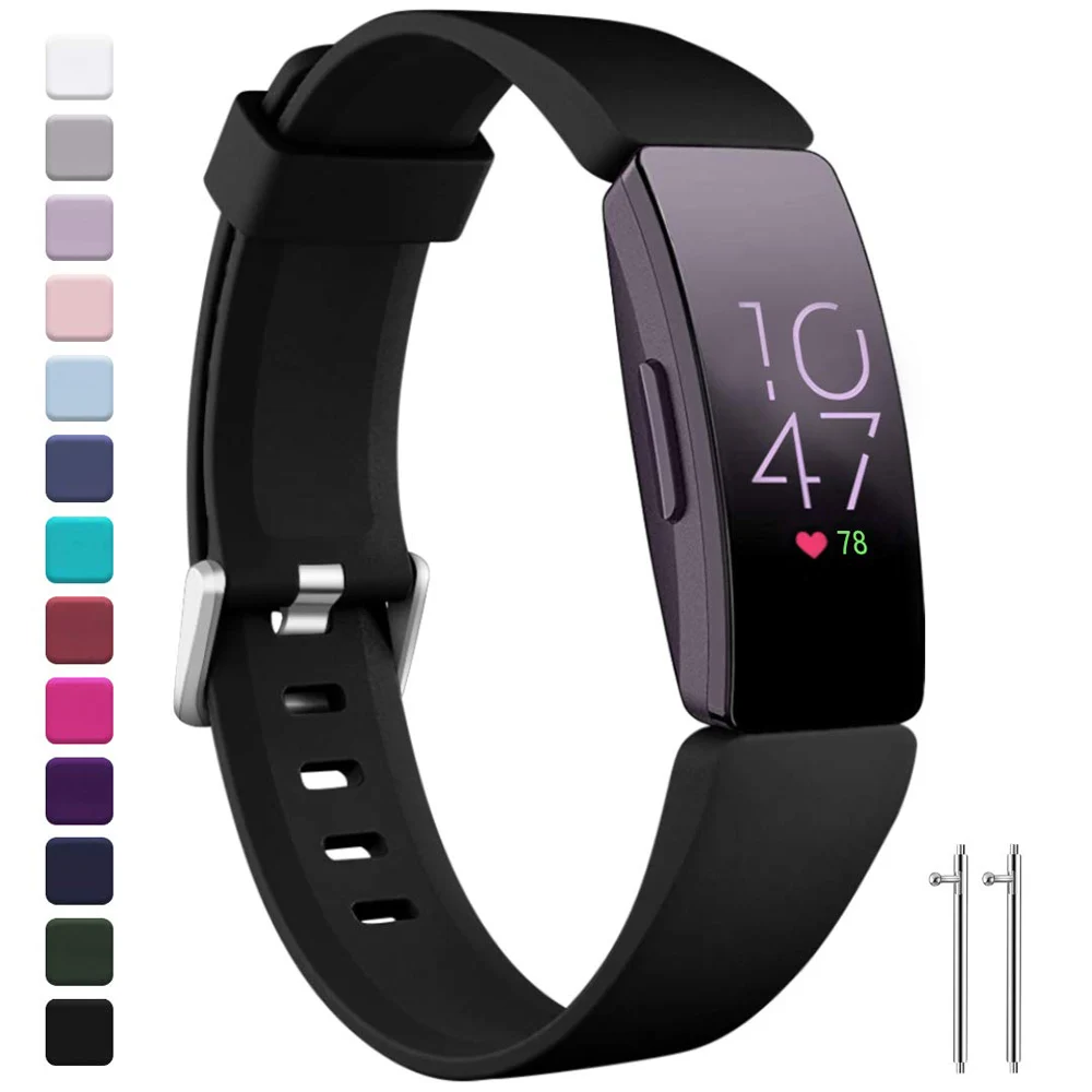 

Silicone Smartwatch Band For Fitbit Inspire HR and Fitbit Inspire Activity Tracker Replacement Wrist Strap Small Large Accessory