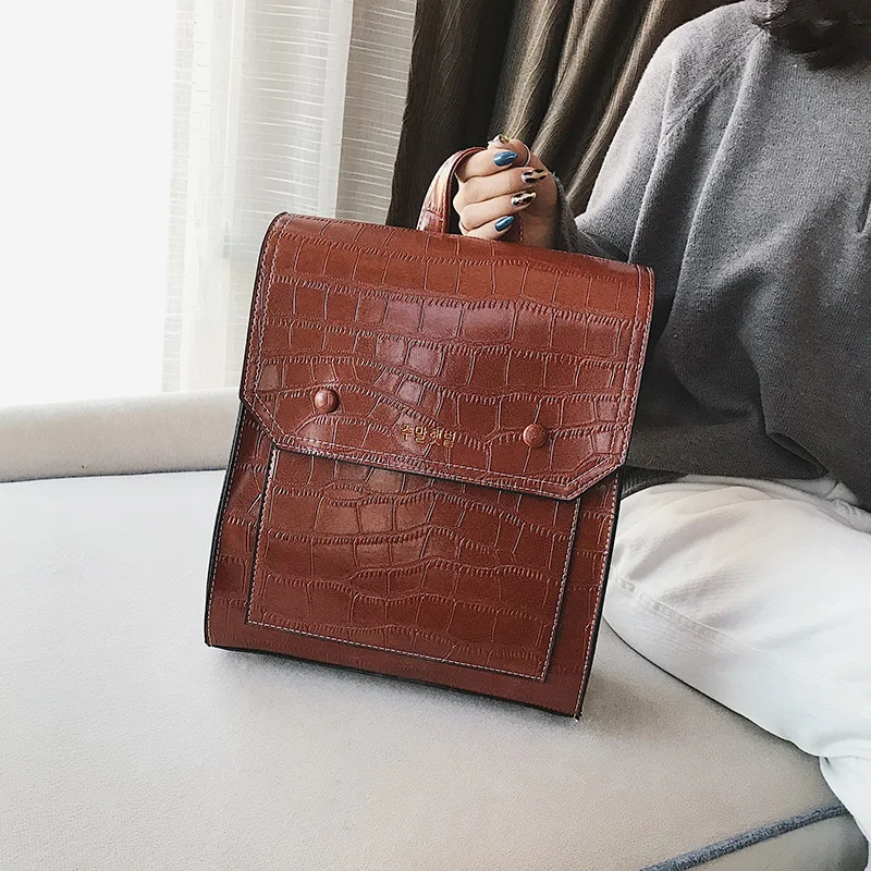 

Casual Leather Backpack High Quality Travel Mini Bag Teenage Girl Shoulder Backpacks Female Oil Wax Mochila Bag Vintage Bag