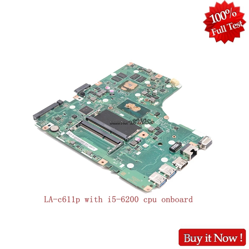 

NOKOTION LA-C611P Main board For Acer e5-474g e5-474 A4WAS Laptop Motherboard with SR2EY i5-6200U onboard