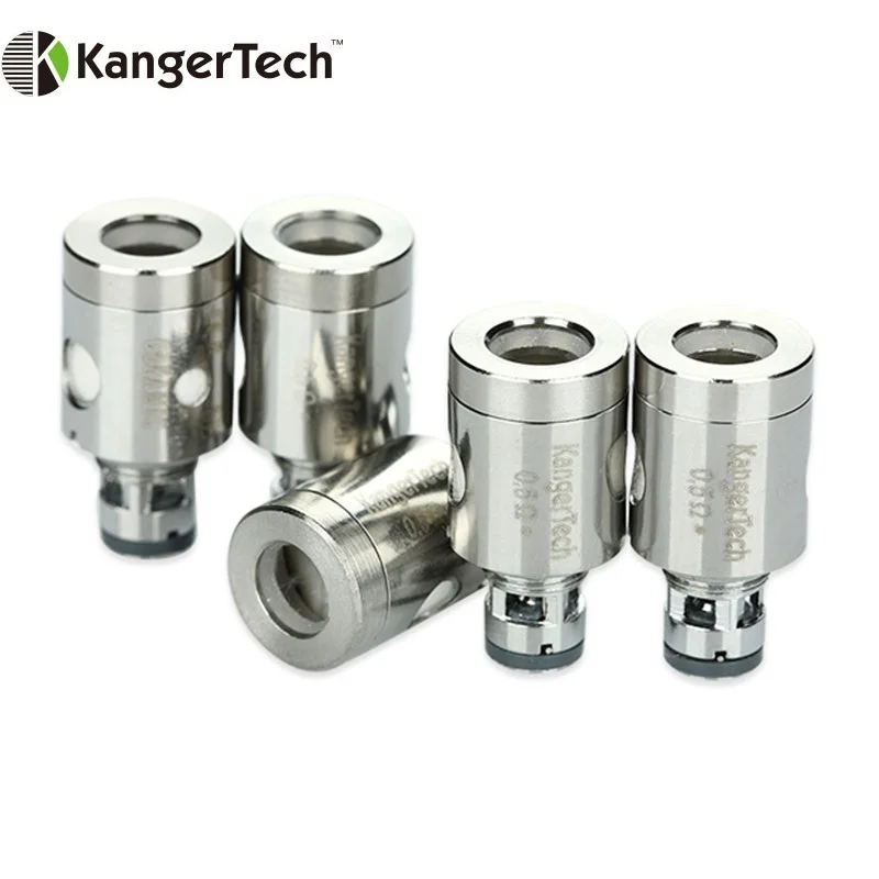 100% оригинал kanger Керамика катушки 0.5ohm 35 Вт-60 Вт VAPE головы для subtank/TopTank мини /nebox e-сигареты распылителя 5 шт./лот