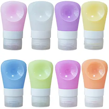 

38/60/90ml Travel Packing Silicone Press Bottles Set Refillable Bottle Lotion Shampoo Bath Container 2JY19