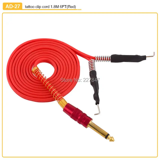 CHUSE Silicone Clip Cord 1.8M Length 6FT For Machine Gun Power Supply 4 Colors For Choose-Red Microblading Tattooing Eyes CHUSE Silicone Clip Cord 1.8M Length 6FT For Machine Gun Power Supply 4 Colors For Choose-Red Microblading Tattooing Eyes