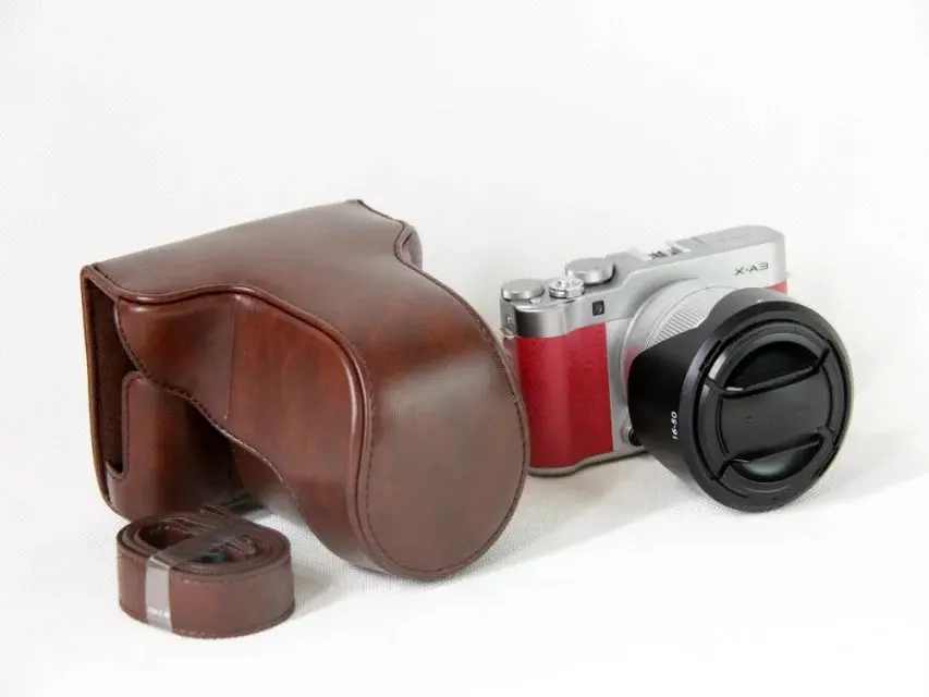 Retra Винтаж кожа цифровой Камера сумка для Fujifilm XM1 X-M1 XA1 X-A1 XA2 XM3 XA3 XA10 чехол с ремешком высокое качество