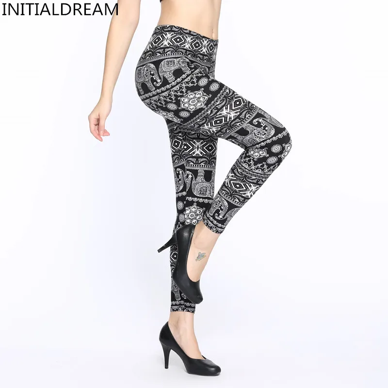 Initialdream ماركة عالية مطاطا المرأة المطبوعة طماق السراويل عالية الخصر النساء الناعمة اللياقة البدنية الإناث عارضة بانت HYK-99 Initialdream ماركة عالية مطاطا المرأة المطبوعة طماق السراويل عالية الخصر النساء الناعمة اللياقة البدنية الإناث عارضة بانت HYK-99