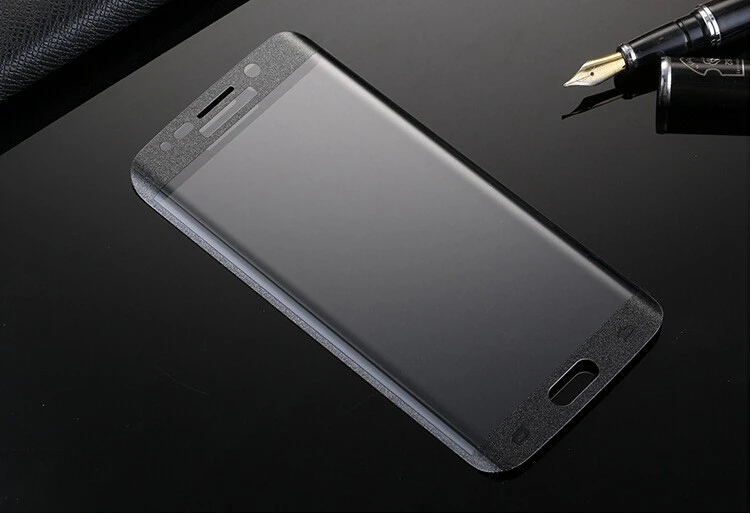RONICAN S6 edge полная изогнутая 3D защита экрана из закаленного стекла Защитная пленка для samsung Galaxy S6 Edge plus - Цвет: black