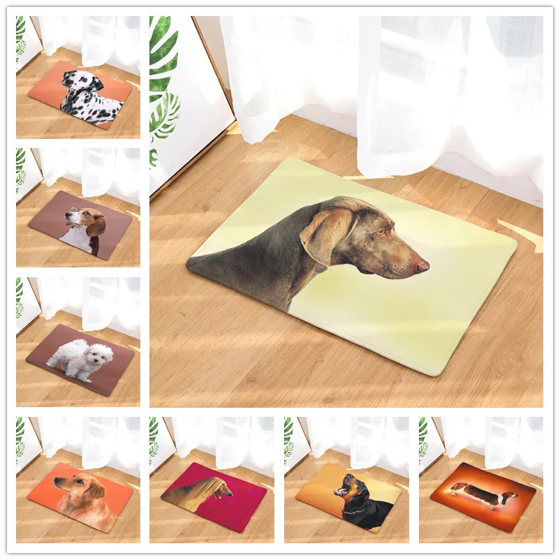  Mats in Front of Entrance Door Mats Colorfast Cute Funny Kitten Cartoon Dogs Carpets Kids Bedroom B