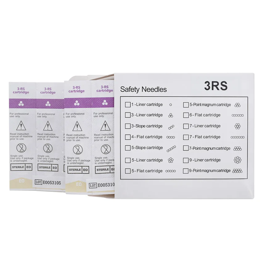 Картридж 10 шт. 3RS Одноразовые стерилизованные татуировки перманентный макияж ручка машины иглы Советы для бровей губ микроблейдинг поставки