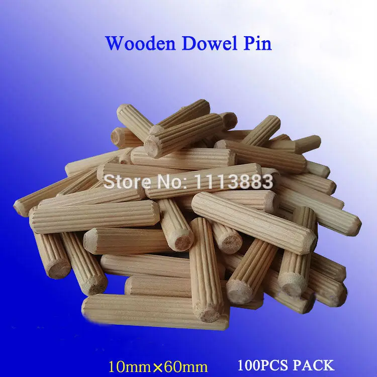 10mm X 60mm, 100PCS/LOT Dowelling Jig Kits Ramin Fluted Wooden Wood
