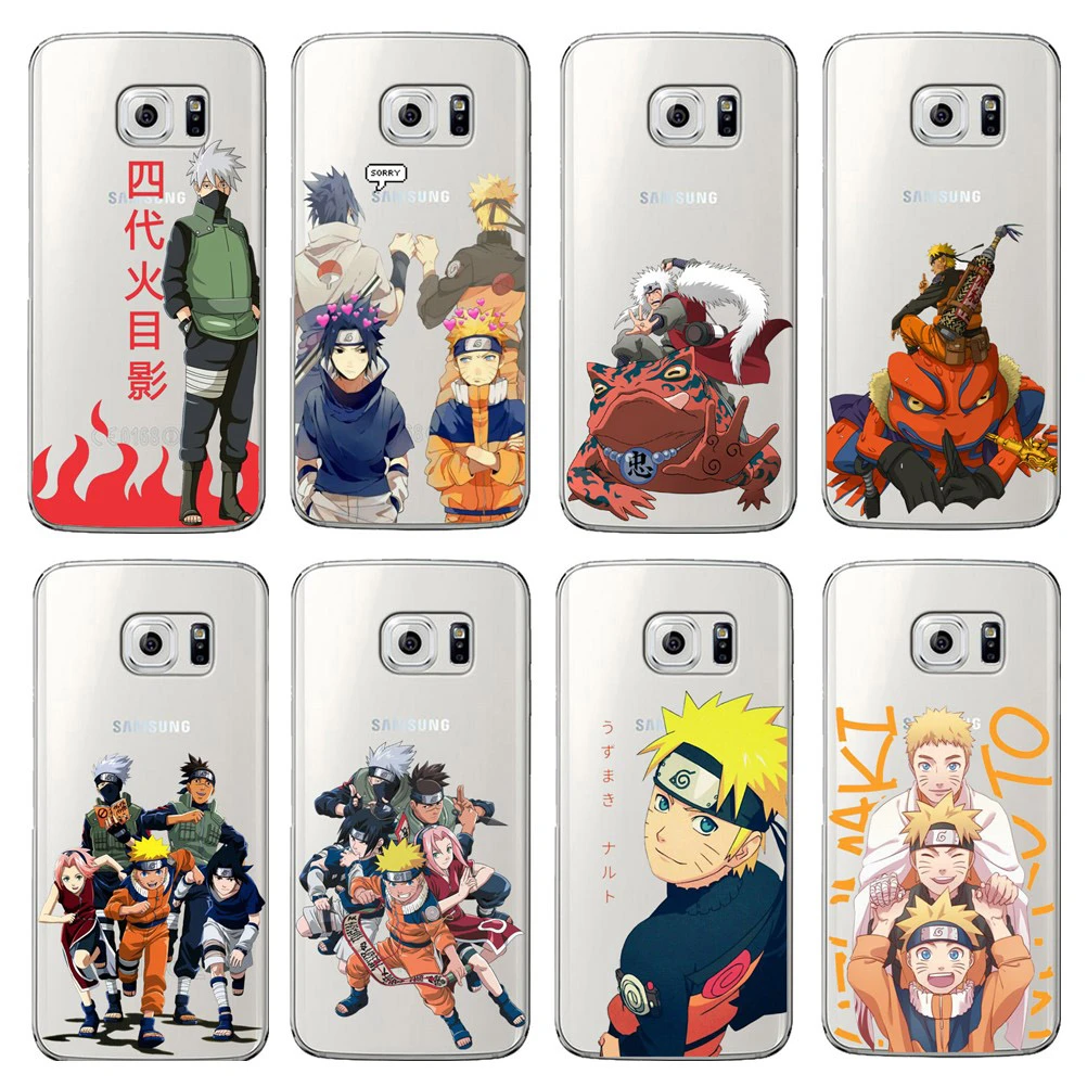 Funda de móvil de silicona suave transparente dibujos de Naruto animado funda para Samsung Galaxy S6 S7 EDGE S8 S9 Plus Note 8 Note 9 Coque|Fundas ajustadas| AliExpress