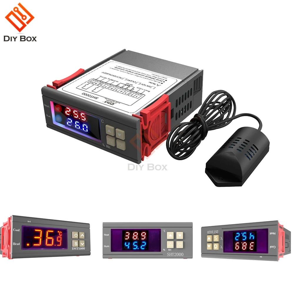 

DST1000 DST1020 SHT2000 Thermostat Digital Outdoor Thermometer Temperature Humidity Controller Meter Hygrometer Waterproof Probe