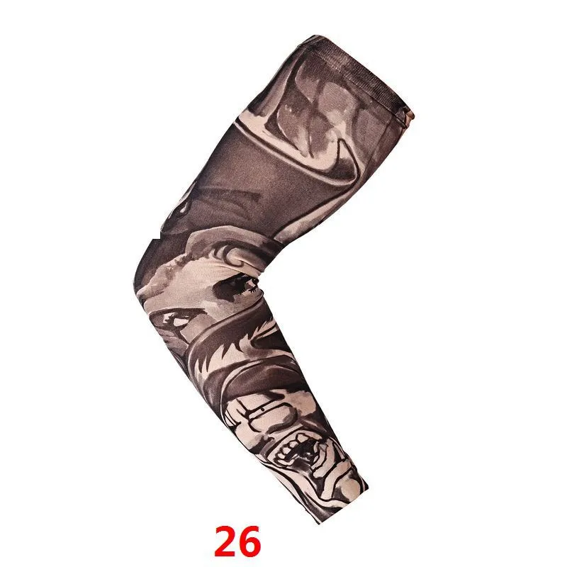 

Outdoor Cycling Fake Tattoo Sleeve Tattoo Printed Armwarmer UV Protection Gauntlet Sleeves Sun Protection Manga Tattoo Sleeves