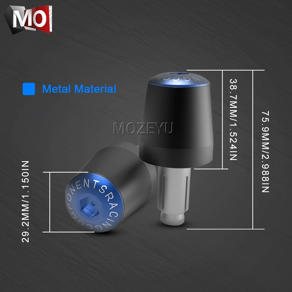 Aluminum Handle Grips End Bar Handlebar Plug Cap Slider for Aprilia RSV MILLE R