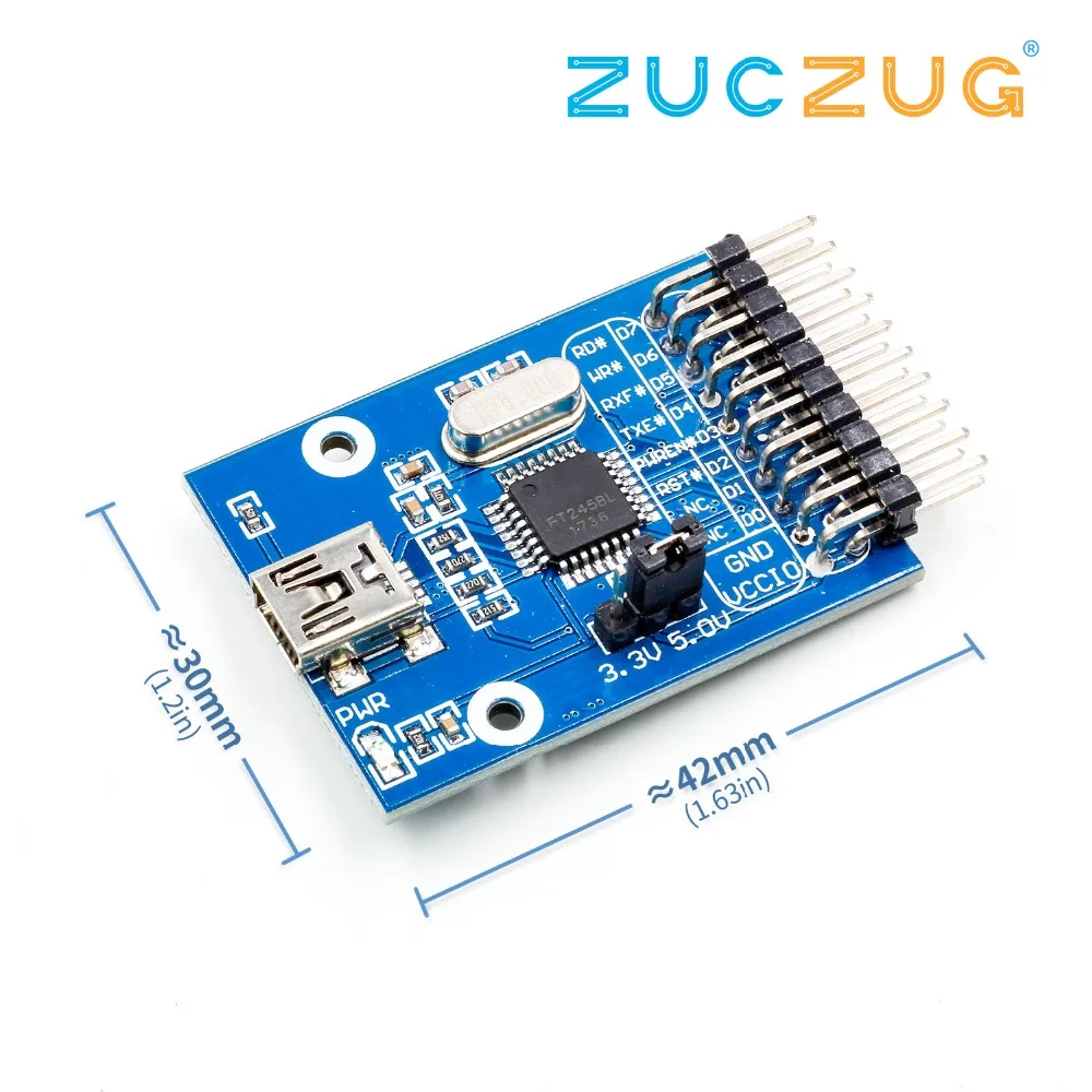 

FT245 USB Module FT245R FT245RL USB Communication Development Board Kit USB TO Parallel FIFO NEW
