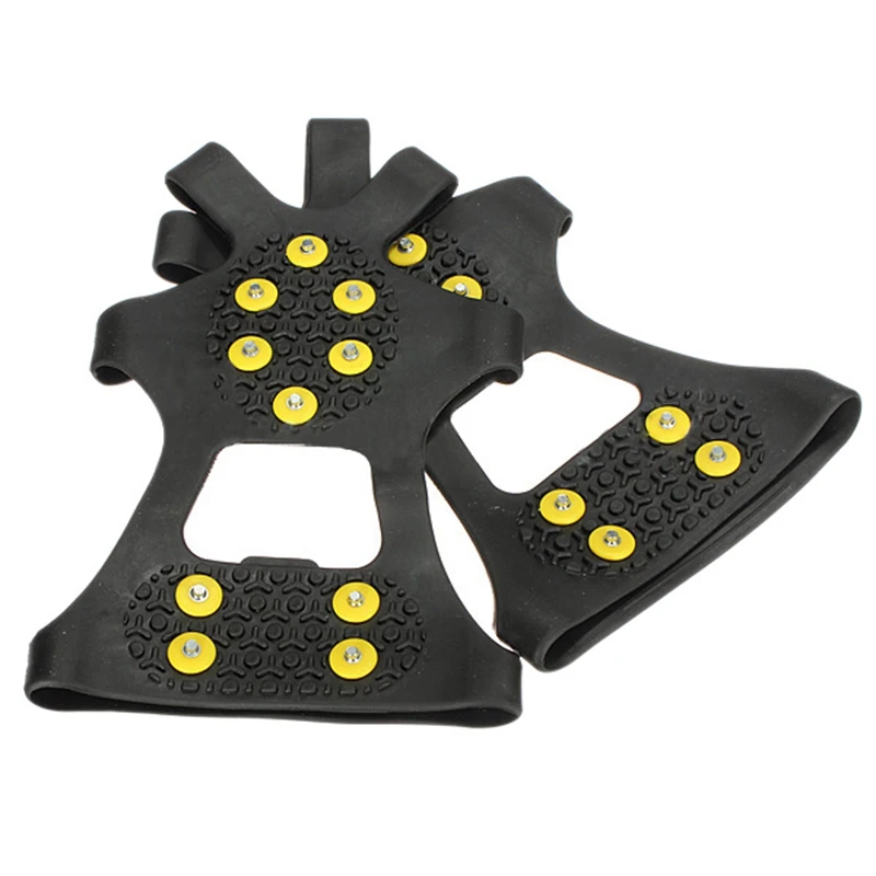 10 Шпильки противоскольжения Снег Лед Термо-пластик Эластомер Восхождение на обувь Покрывала Шипы Захваты Зажимы над ботинками Чехлы Скобы