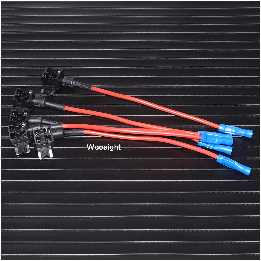 Wooeight 5Pcs Car Auto Add-A-Circuit Micro Mini Fuse Tap Adapter Holder 32V Low Profile APS ATT Micro Blade Fuse (4)