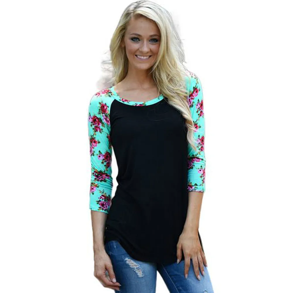 Quarter Length Sleeve Shirts For Women Womens Tops Casual 3/4