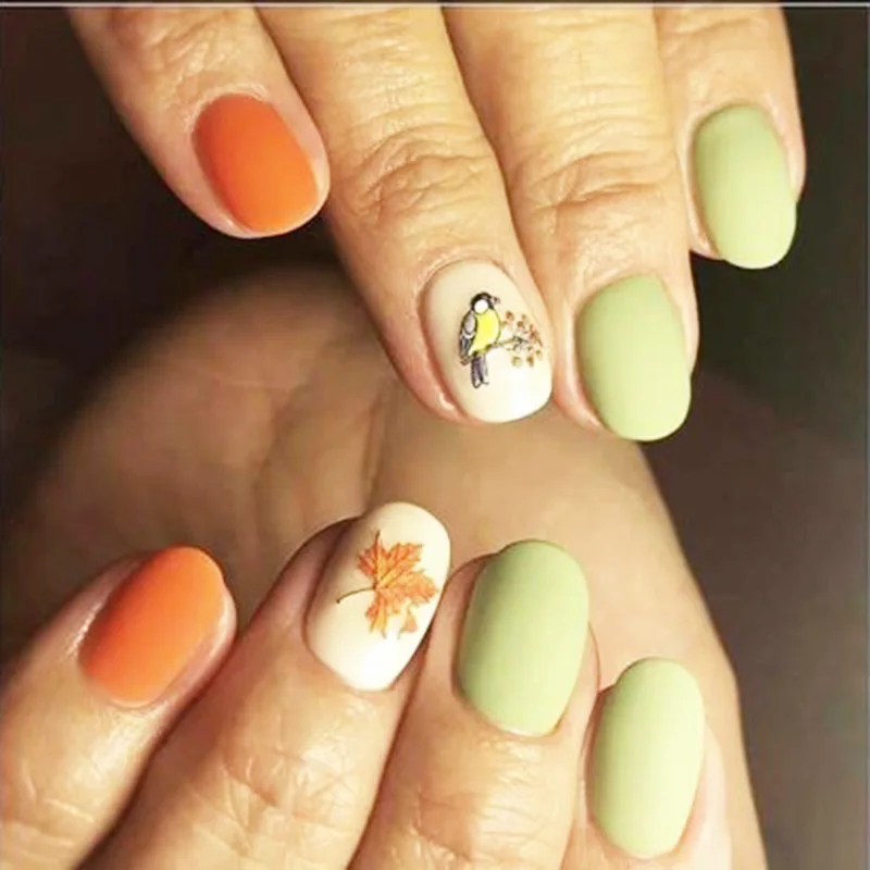 

3D Acrylic Engraved flower Nail Sticker yellow flower butterfly Water Decals Empaistic Nail Water Slide Decals Z0141