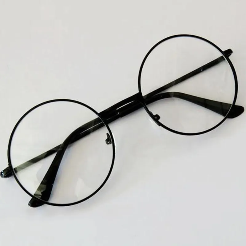 

Unisex Retro Round Circle Metal Frame Eyeglasses Original Clear Lens Glasses 2 Styles Men High Quality Hot