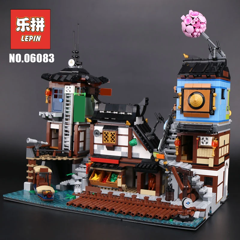

Lepin 06083 Ninja Movie The City Docks Set Building Series 70657 Building Blocks Bricks Model Set 2018 New Children Toys Lepin