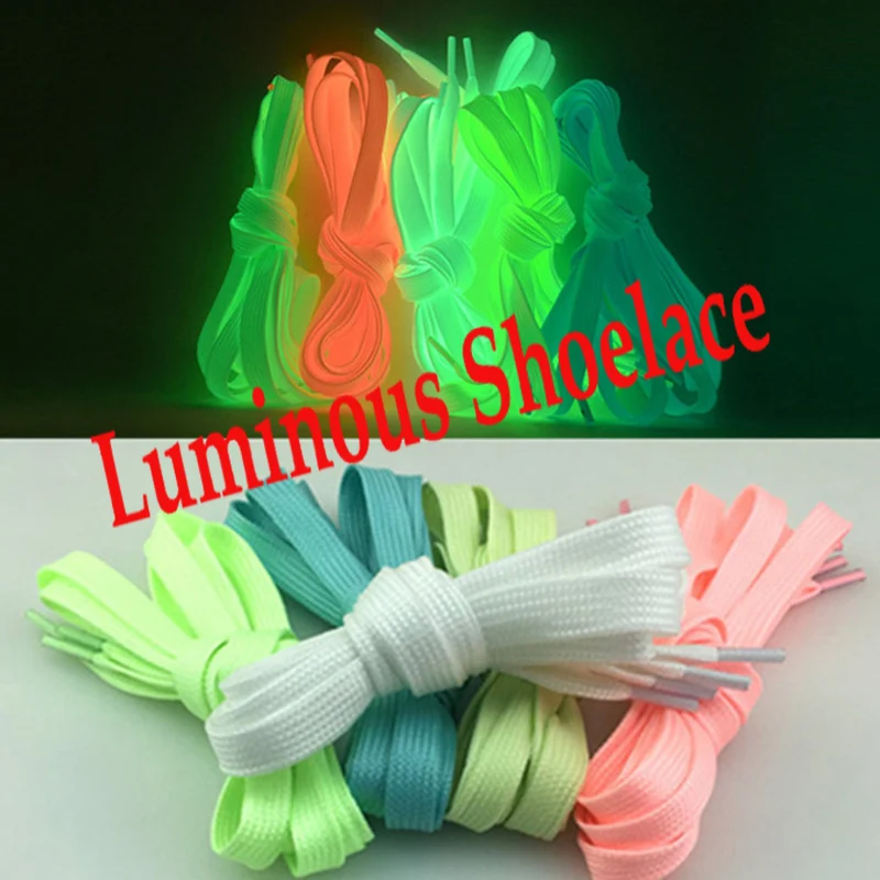 Kids Toys Glow In The Dark Luminous Shoelaces 1pair 120cm Glowing Sport Shoelace Toys for Children Improve Manipulative Ability