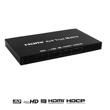 HDMI 4×4 True Matrix HDMI Switch Switcher 4 in 4 Out V1.4 4Kx2K 3D EDID with Remote and power adapter for DVD HDTV